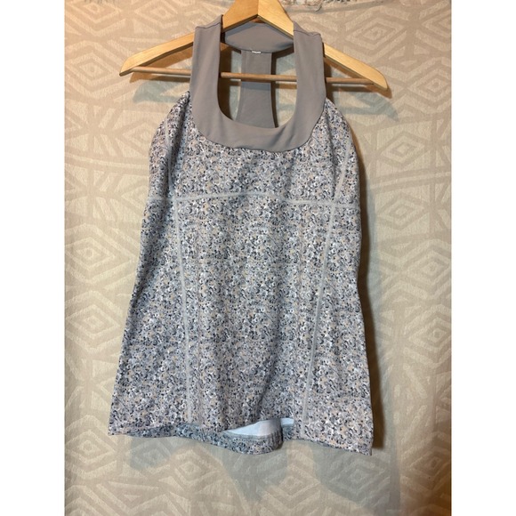 Lululemon Cool Racerback Tank Top Floral Print Yoga Workout Activewear‎ - Picture 3 of 8